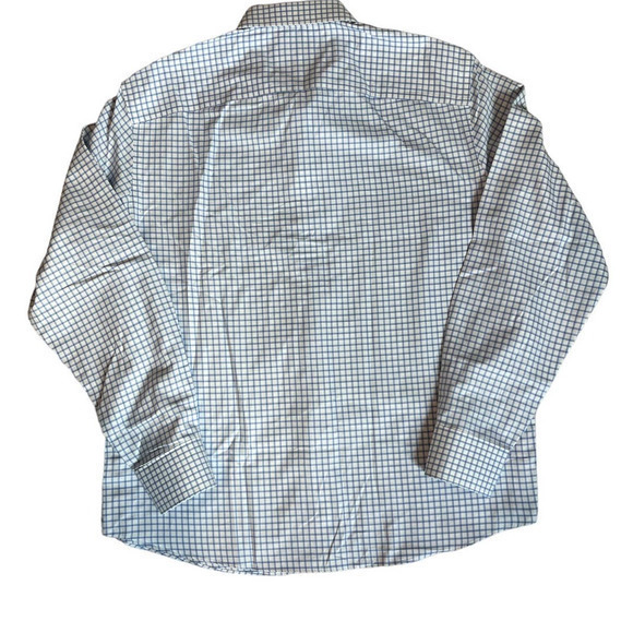 UNTUCKit Delaney Wrinkle Free Button Front Shirt Blue White Size XL - Picture 6 of 7